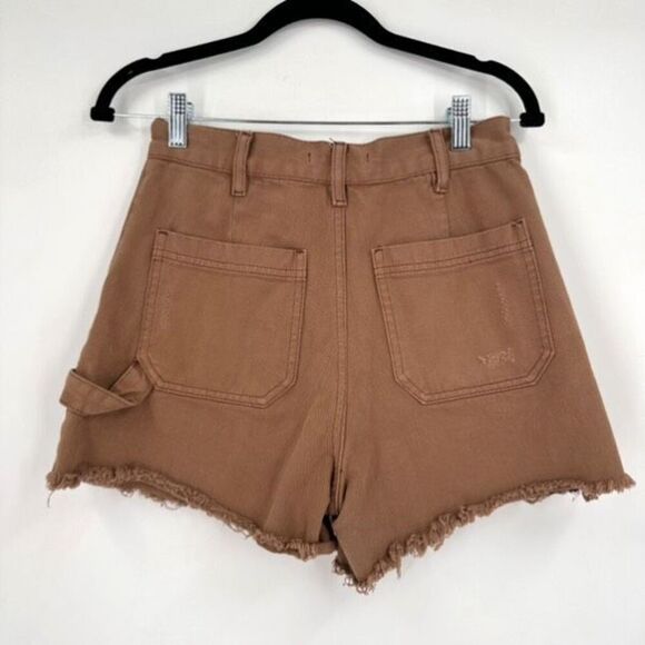 PACSun Cut Off Cargo Hi Rise Workwear Brown Shorts Size 27 Size 4 Utility - Picture 2 of 10
